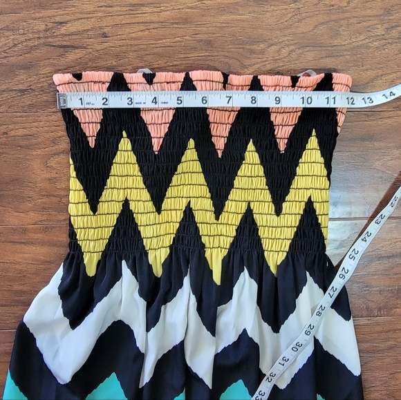 Strapless NWT Never Worn Colorful Maxi Dress or Swimsuit Coverup Size Small - Picture 4 of 5